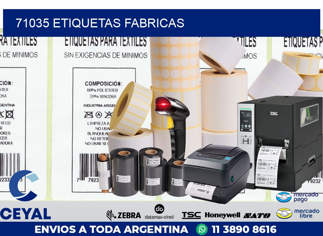 71035 ETIQUETAS FABRICAS