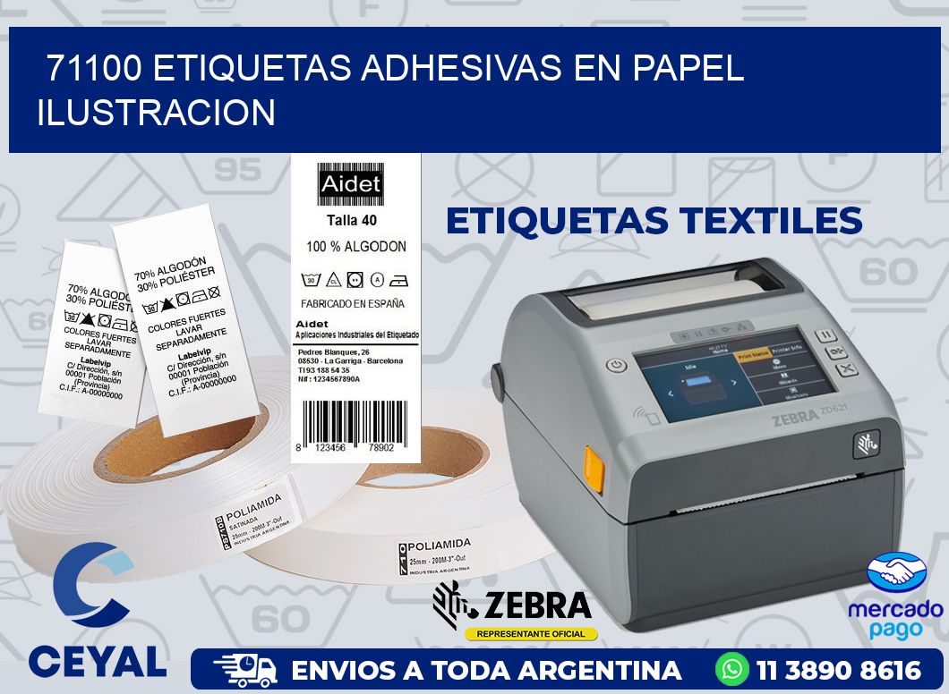 71100 ETIQUETAS ADHESIVAS EN PAPEL ILUSTRACION