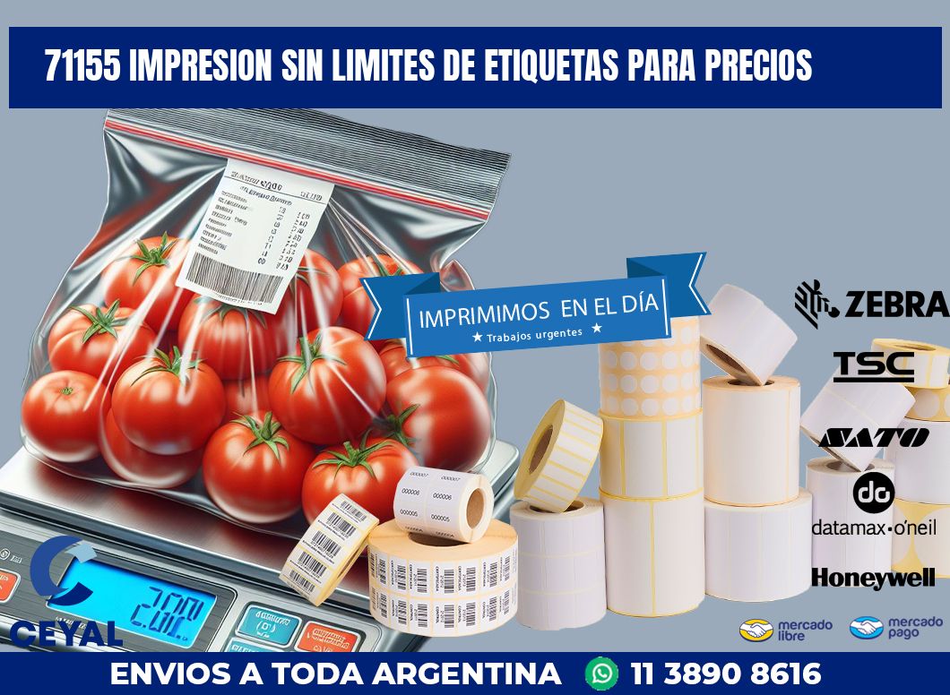 71155 IMPRESION SIN LIMITES DE ETIQUETAS PARA PRECIOS