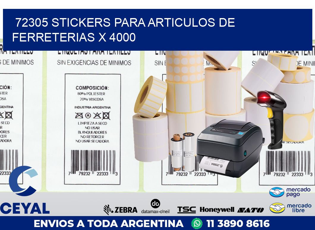72305 STICKERS PARA ARTICULOS DE FERRETERIAS X 4000