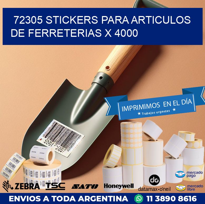 72305 STICKERS PARA ARTICULOS DE FERRETERIAS X 4000