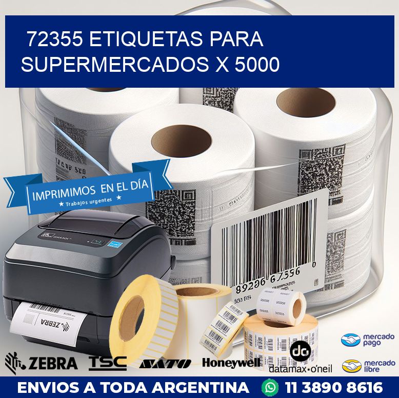 72355 ETIQUETAS PARA SUPERMERCADOS X 5000
