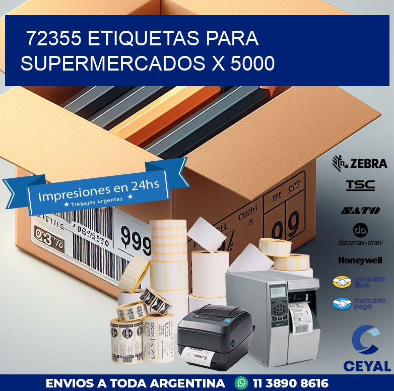 72355 ETIQUETAS PARA SUPERMERCADOS X 5000