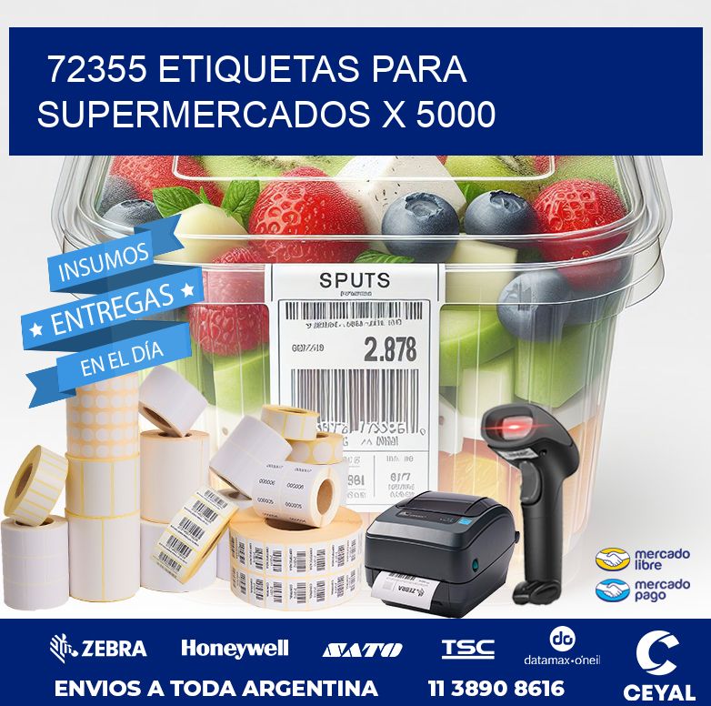 72355 ETIQUETAS PARA SUPERMERCADOS X 5000