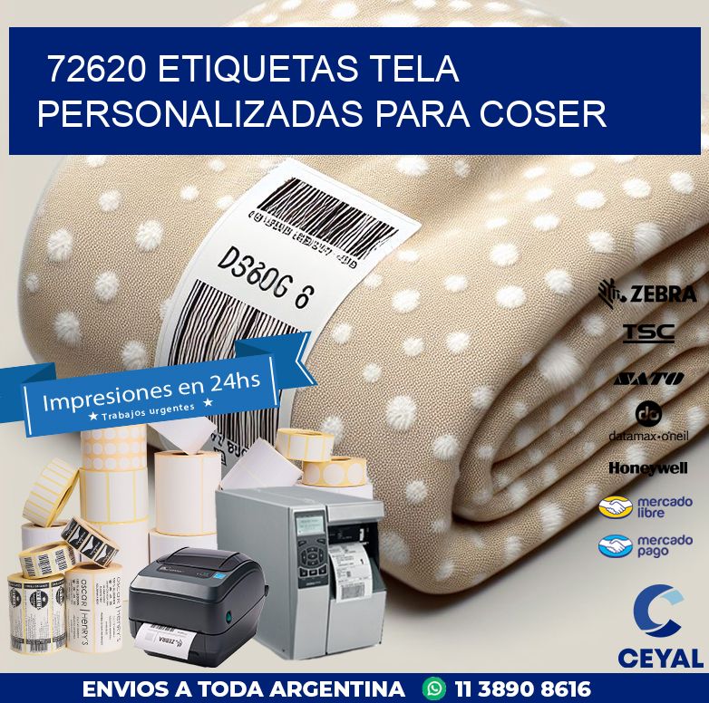 72620 ETIQUETAS TELA PERSONALIZADAS PARA COSER