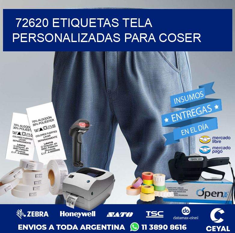 72620 ETIQUETAS TELA PERSONALIZADAS PARA COSER