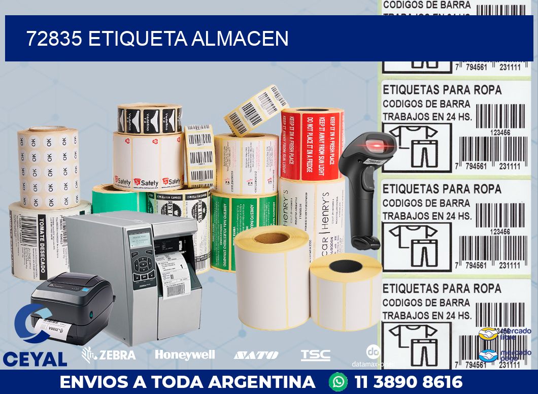 72835 ETIQUETA ALMACEN