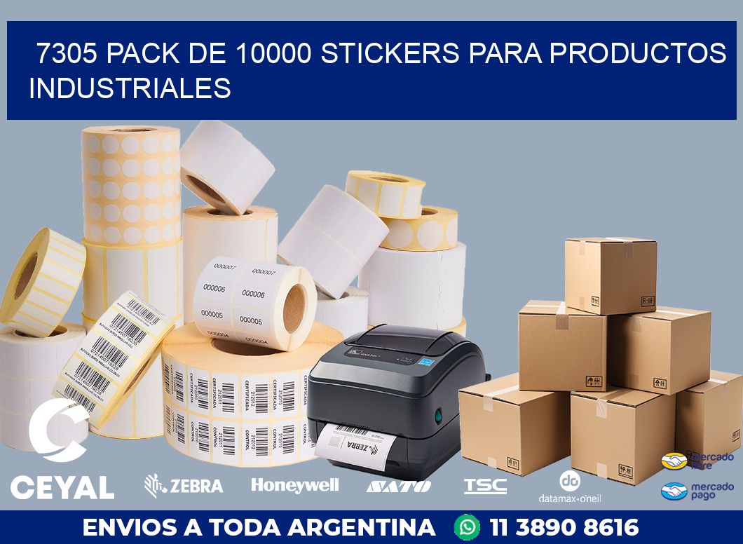 7305 PACK DE 10000 STICKERS PARA PRODUCTOS INDUSTRIALES