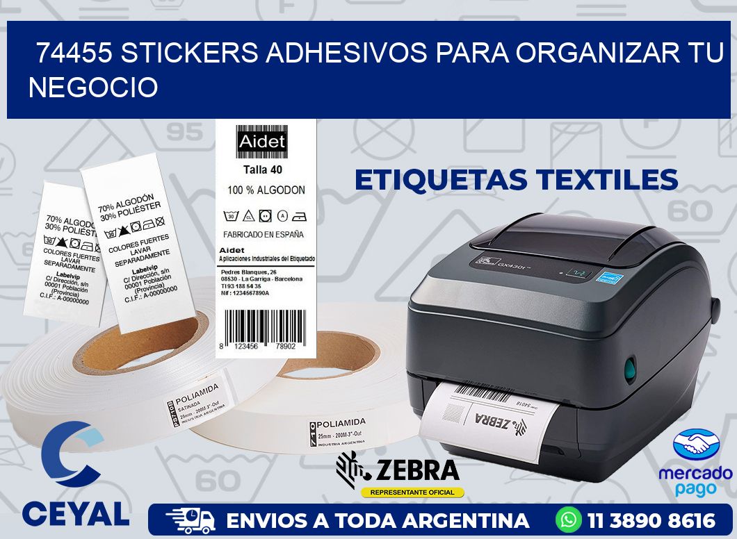 74455 STICKERS ADHESIVOS PARA ORGANIZAR TU NEGOCIO