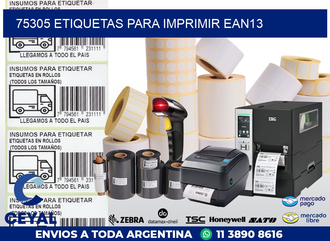 75305 ETIQUETAS PARA IMPRIMIR EAN13