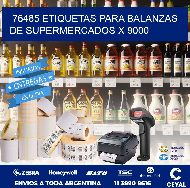 76485 ETIQUETAS PARA BALANZAS DE SUPERMERCADOS X 9000