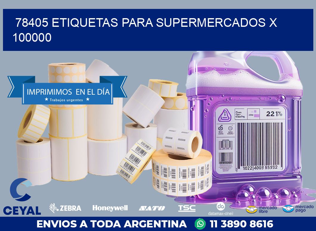 78405 ETIQUETAS PARA SUPERMERCADOS X 100000