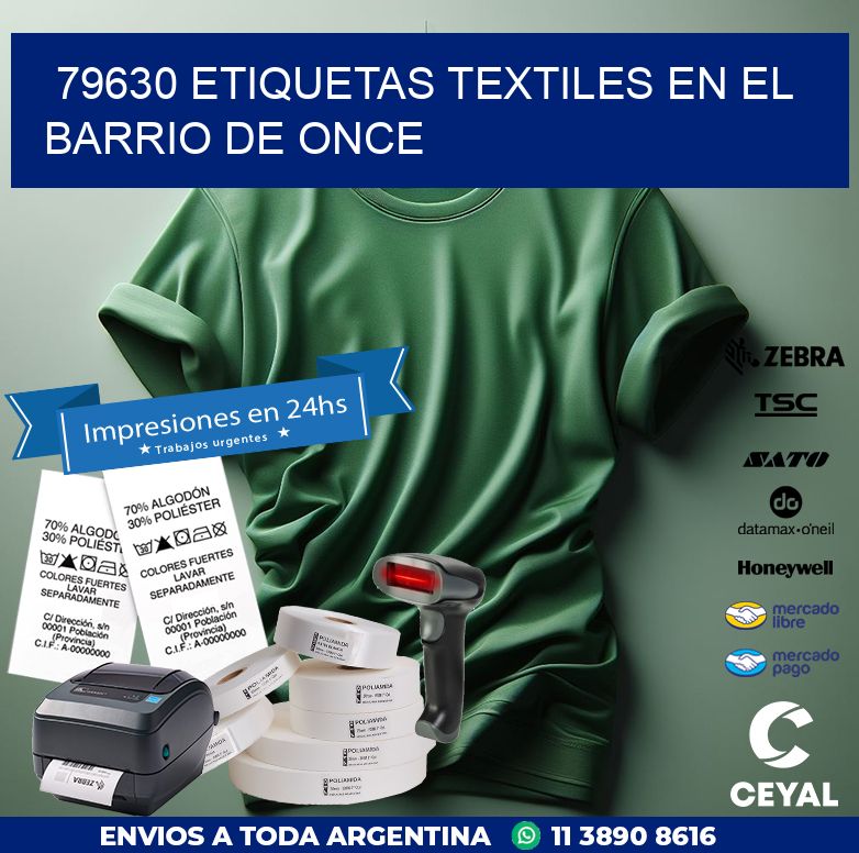 79630 ETIQUETAS TEXTILES EN EL BARRIO DE ONCE
