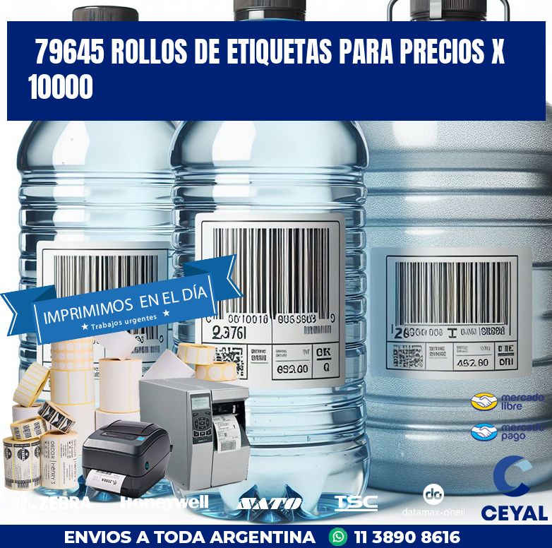 79645 ROLLOS DE ETIQUETAS PARA PRECIOS X 10000