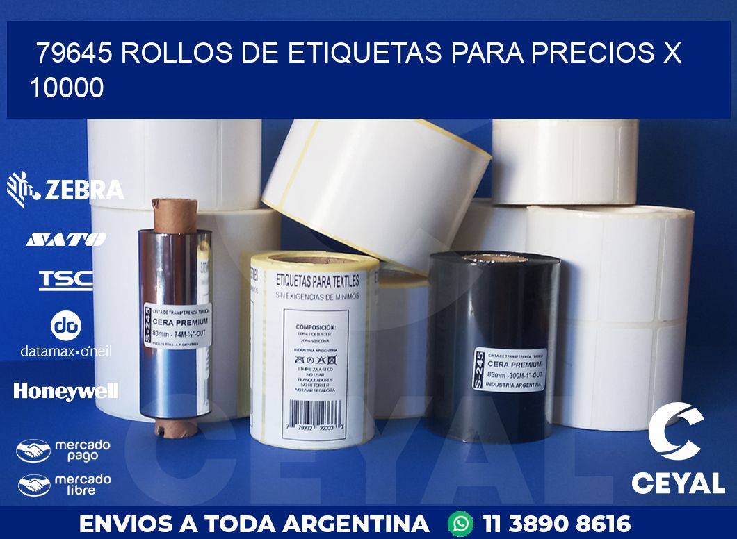 79645 ROLLOS DE ETIQUETAS PARA PRECIOS X 10000