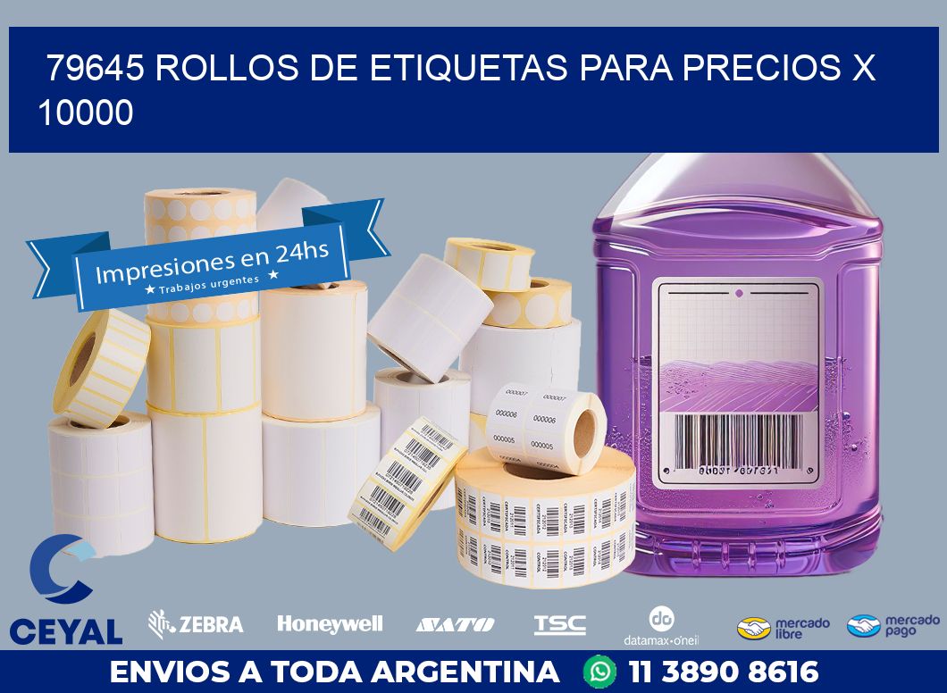 79645 ROLLOS DE ETIQUETAS PARA PRECIOS X 10000