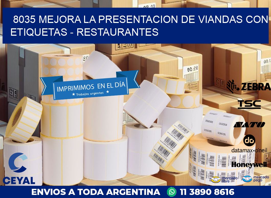 8035 MEJORA LA PRESENTACION DE VIANDAS CON ETIQUETAS - RESTAURANTES