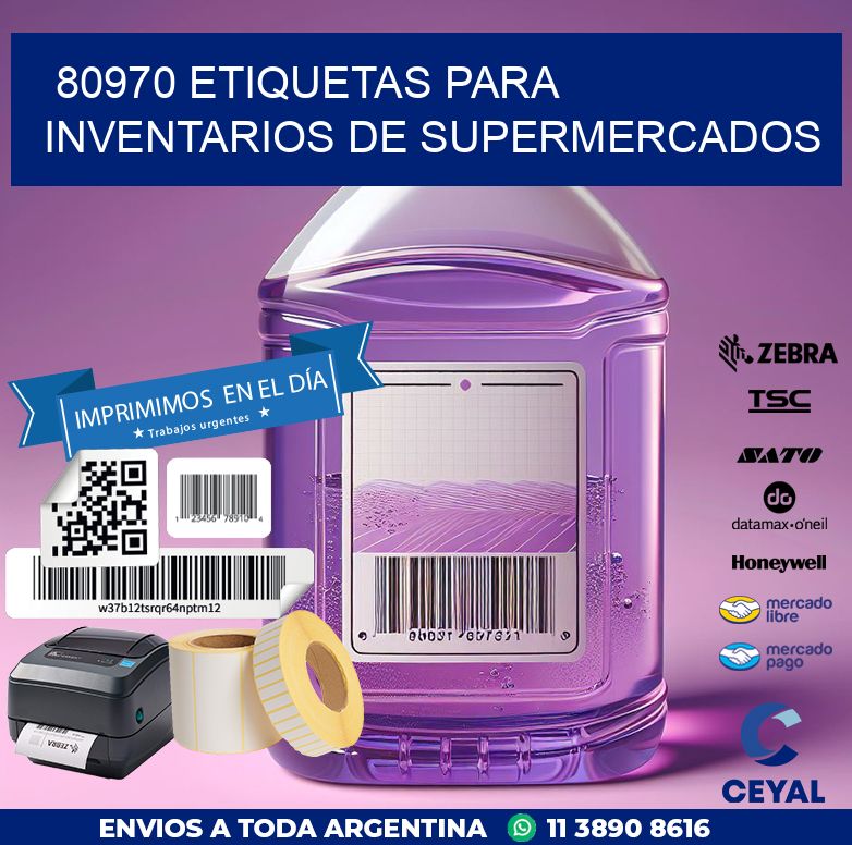 80970 ETIQUETAS PARA INVENTARIOS DE SUPERMERCADOS