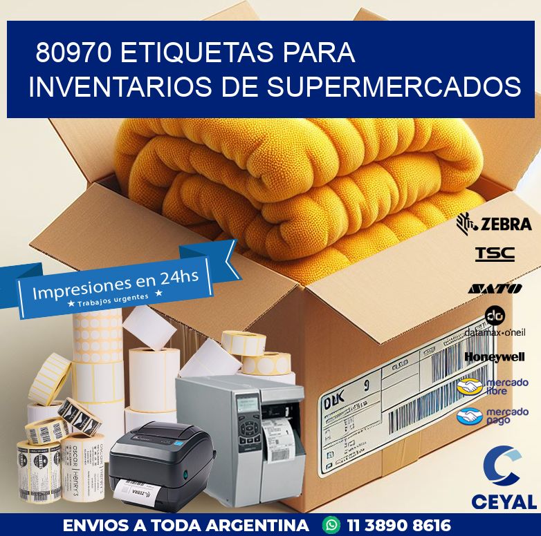 80970 ETIQUETAS PARA INVENTARIOS DE SUPERMERCADOS