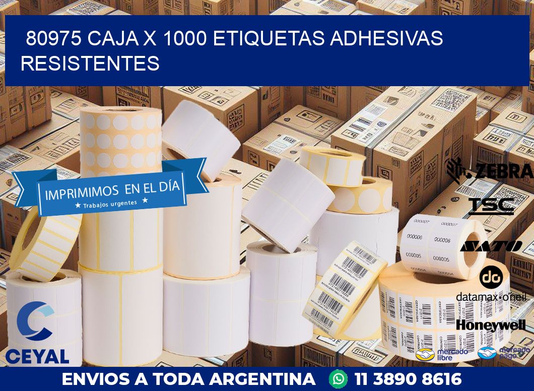 80975 CAJA X 1000 ETIQUETAS ADHESIVAS RESISTENTES