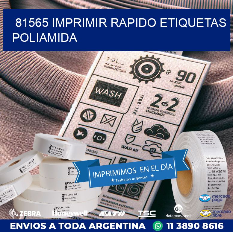 81565 IMPRIMIR RAPIDO ETIQUETAS POLIAMIDA