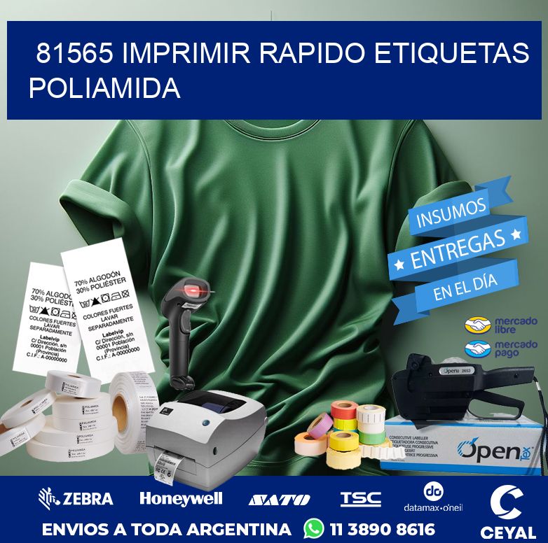81565 IMPRIMIR RAPIDO ETIQUETAS POLIAMIDA