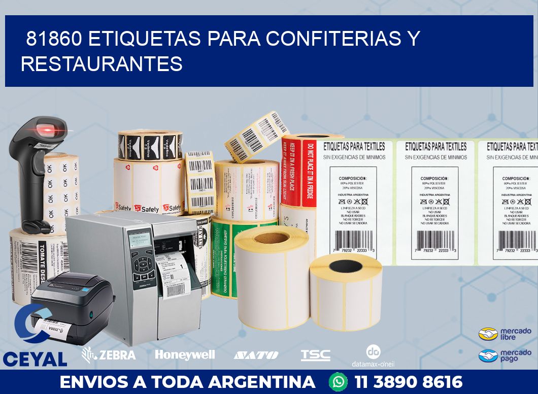 81860 ETIQUETAS PARA CONFITERIAS Y RESTAURANTES