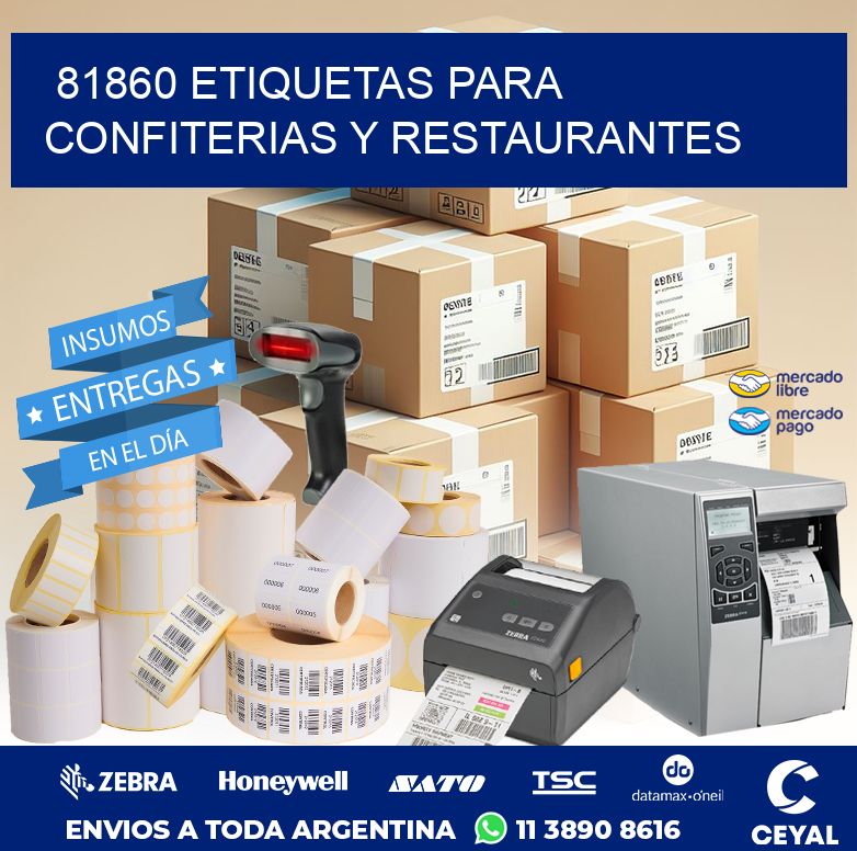 81860 ETIQUETAS PARA CONFITERIAS Y RESTAURANTES