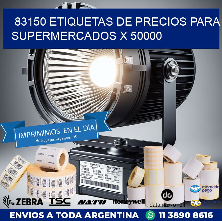 83150 ETIQUETAS DE PRECIOS PARA SUPERMERCADOS X 50000