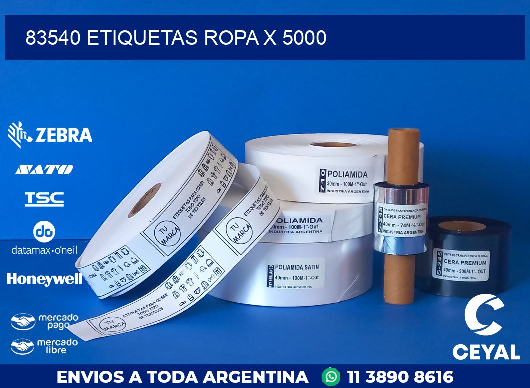 83540 ETIQUETAS ROPA X 5000