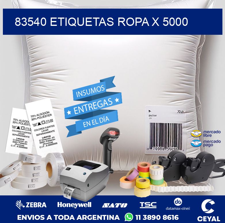 83540 ETIQUETAS ROPA X 5000
