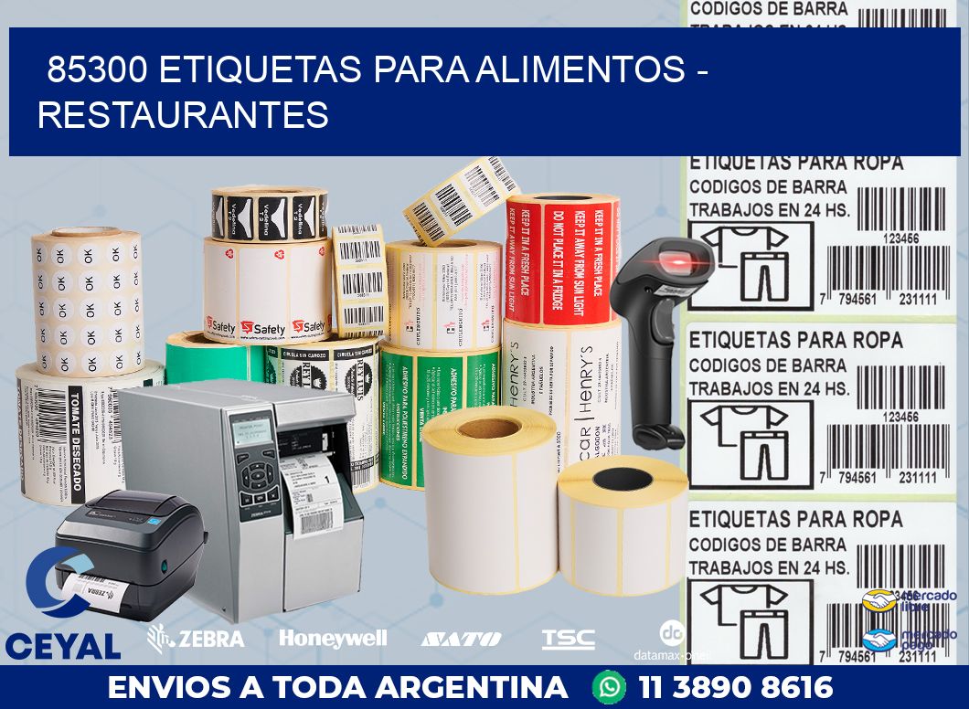 85300 ETIQUETAS PARA ALIMENTOS – RESTAURANTES