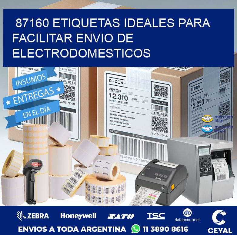87160 ETIQUETAS IDEALES PARA FACILITAR ENVIO DE ELECTRODOMESTICOS