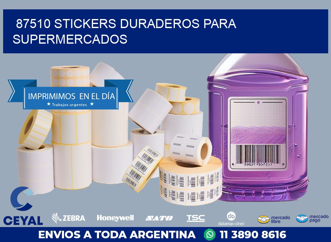 87510 STICKERS DURADEROS PARA SUPERMERCADOS