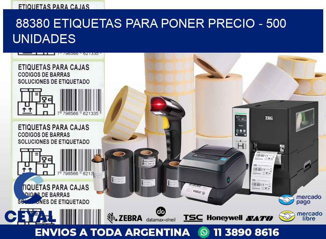 88380 ETIQUETAS PARA PONER PRECIO - 500 UNIDADES
