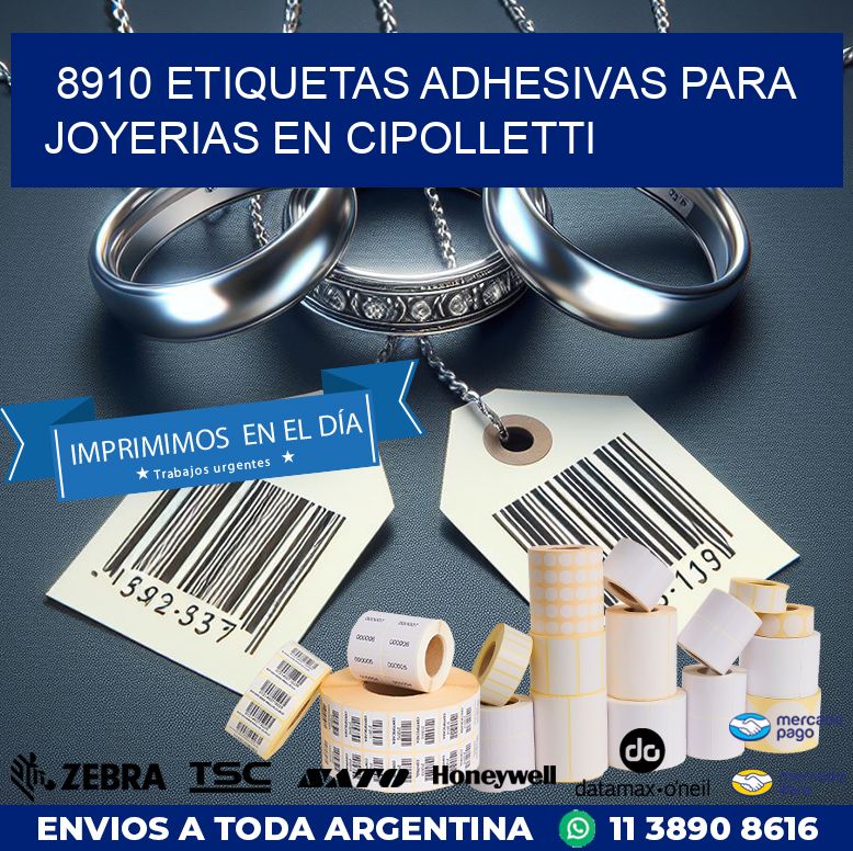 8910 ETIQUETAS ADHESIVAS PARA JOYERIAS EN CIPOLLETTI