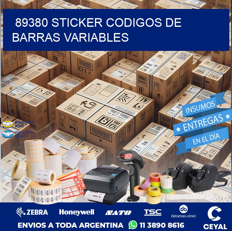 89380 STICKER CODIGOS DE BARRAS VARIABLES