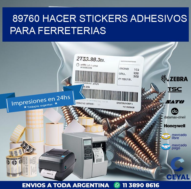 89760 HACER STICKERS ADHESIVOS PARA FERRETERIAS