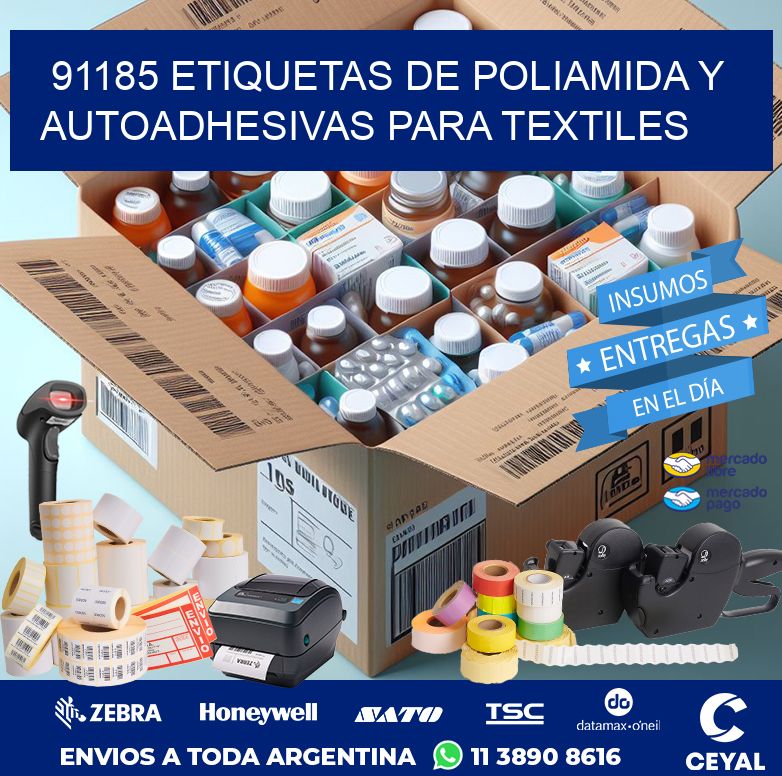91185 ETIQUETAS DE POLIAMIDA Y AUTOADHESIVAS PARA TEXTILES