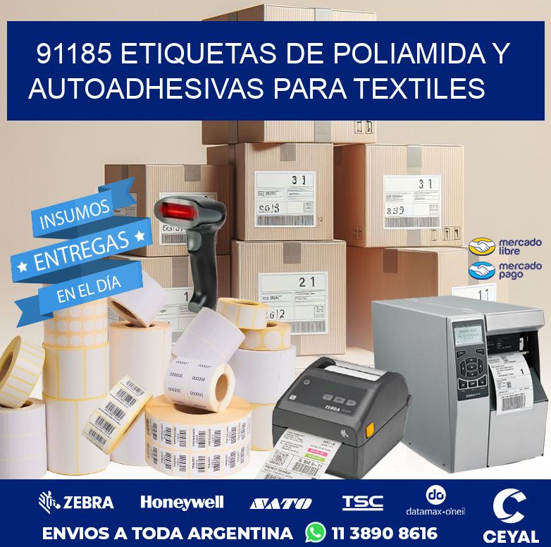 91185 ETIQUETAS DE POLIAMIDA Y AUTOADHESIVAS PARA TEXTILES