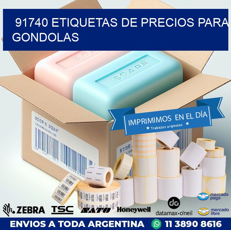 91740 ETIQUETAS DE PRECIOS PARA GONDOLAS
