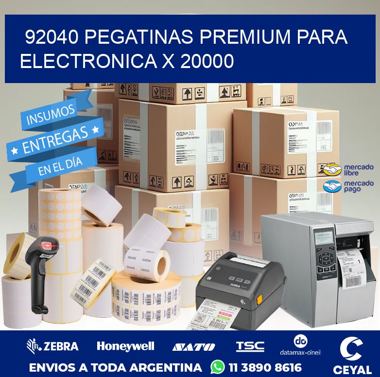 92040 PEGATINAS PREMIUM PARA ELECTRONICA X 20000