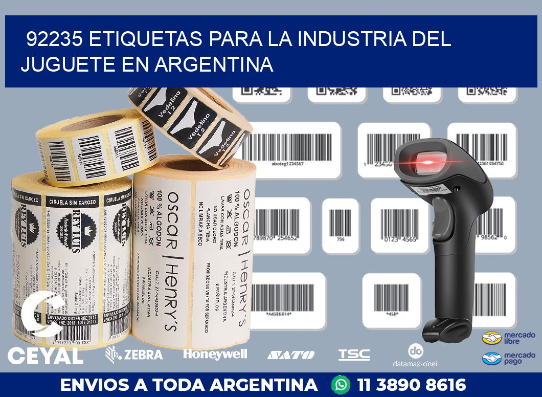 92235 ETIQUETAS PARA LA INDUSTRIA DEL JUGUETE EN ARGENTINA