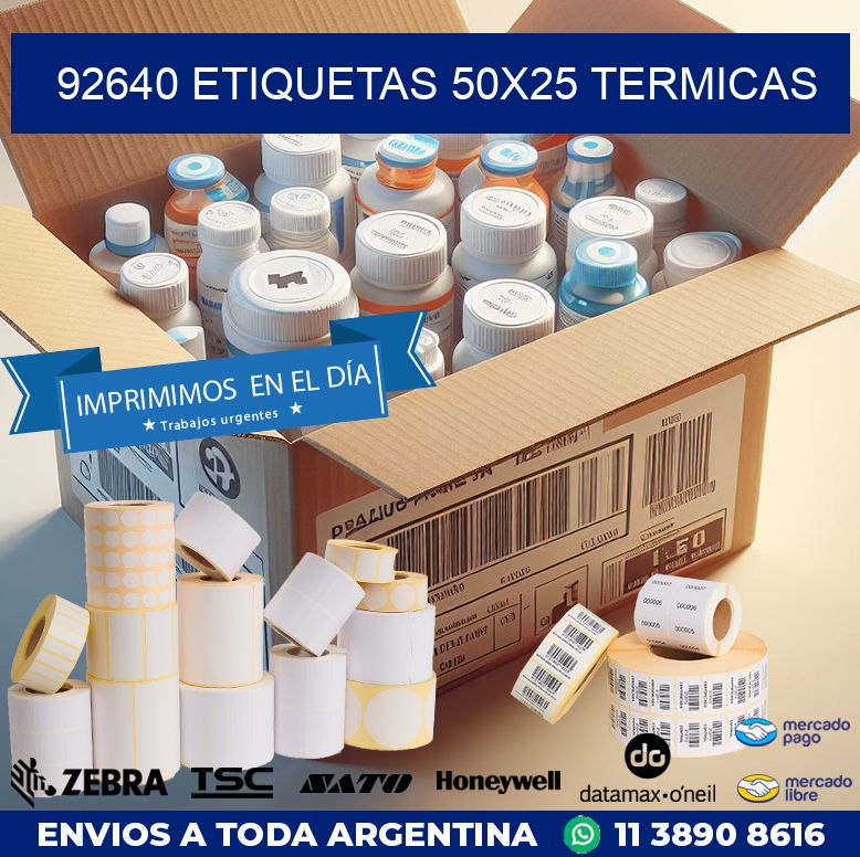 92640 ETIQUETAS 50X25 TERMICAS