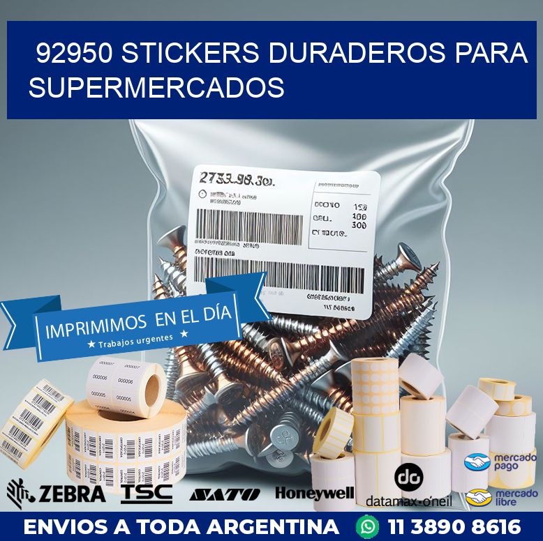 92950 STICKERS DURADEROS PARA SUPERMERCADOS