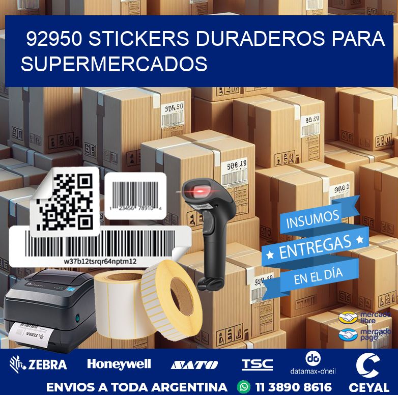 92950 STICKERS DURADEROS PARA SUPERMERCADOS