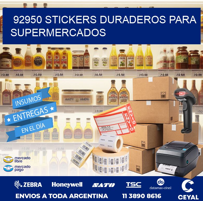 92950 STICKERS DURADEROS PARA SUPERMERCADOS
