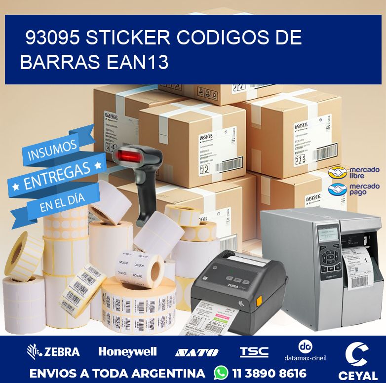 93095 STICKER CODIGOS DE BARRAS EAN13