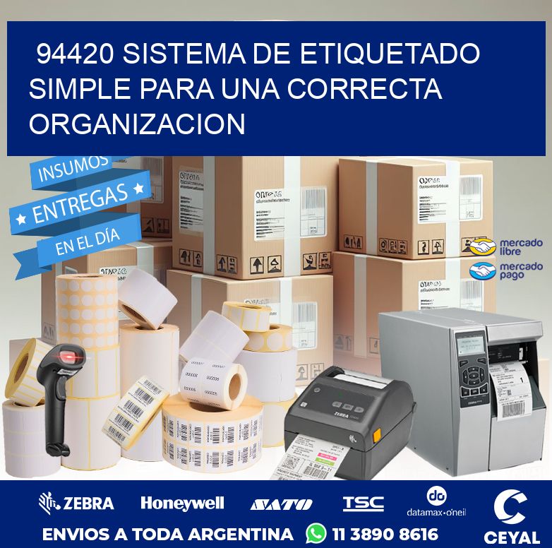 94420 SISTEMA DE ETIQUETADO SIMPLE PARA UNA CORRECTA ORGANIZACION