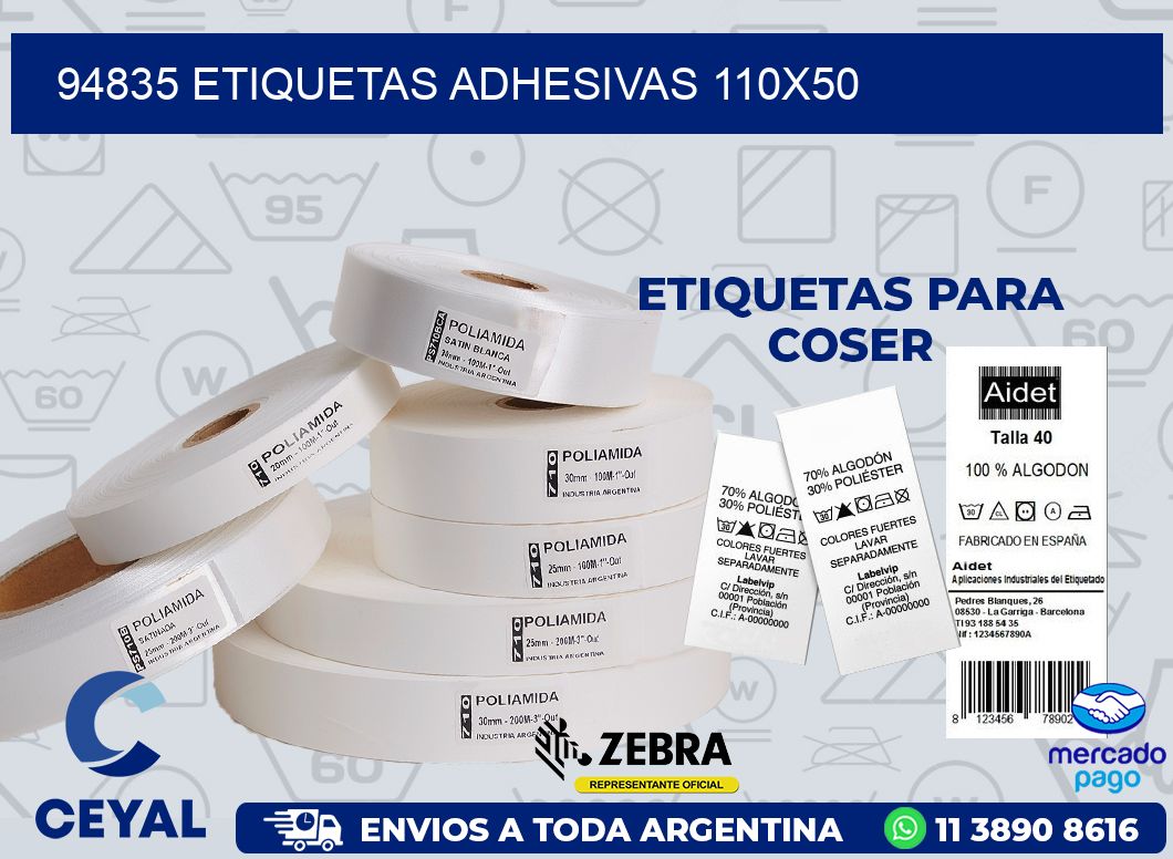 94835 ETIQUETAS ADHESIVAS 110X50